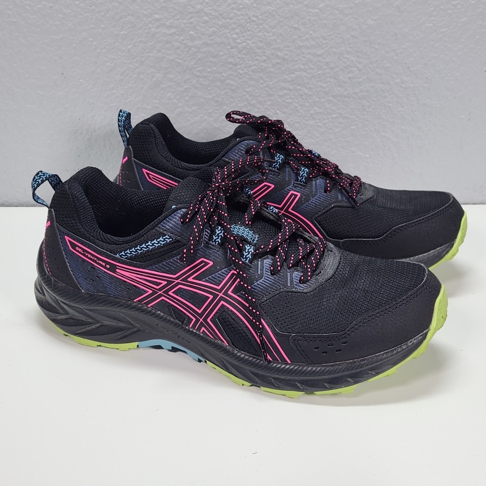 Asics Gel-Venture 9 Women Running Shoes Black/Hot Pink Size 10.5 - 1012B314-006